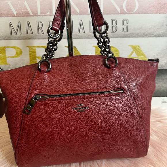 Coach Handbags - Coach Kelsey 59501 Crossbody Red Pebbled Leather EUC